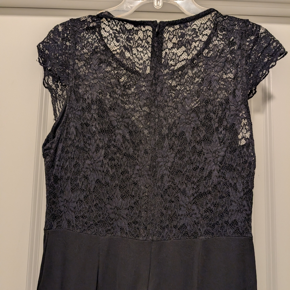 Black Lace Top Jumpsuit - Picture 3 of 7